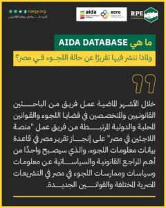 ما هي AIDA DATABASE .. ولماذا ننشر فيها تقريرًا عن حالة اللجوء في مصر؟