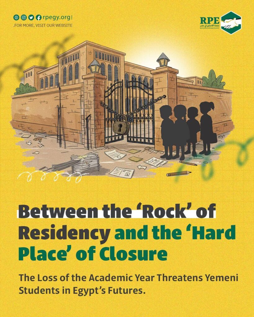 Between the ‘Rock’ of Residency and the ‘Hard Place’ of Closure The Loss of the Academic Year Threatens Yemeni Students in Egypt’s Futures
