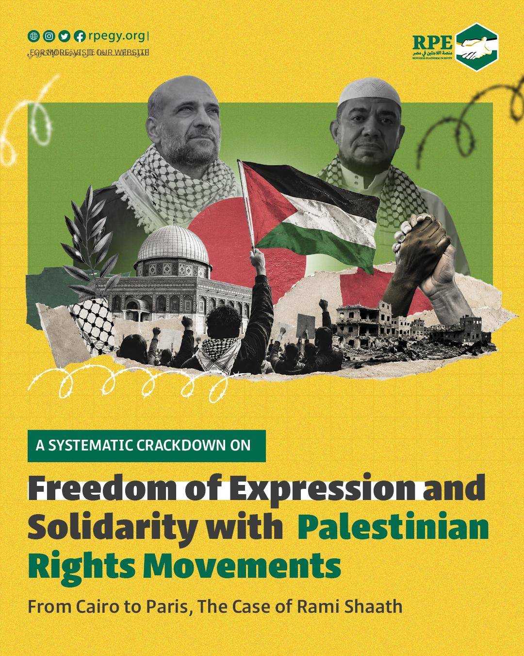 Solidarity Statement for Rami Shaath  A Systematic Crackdown on Freedom of Expression and Solidarity with Palestinian Rights Movements: From Cairo to Paris, The Case of Rami Shaath